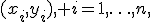 (x_i,y_i), i=1,\ldots,n,