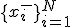 \{x^-_i\}_{i=1}^{N}