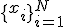 \{x_i\}_{i=1}^N
