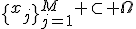 \{x_j\}_{j=1}^M \subset \Omega