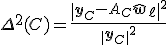 \Delta^2(C)=\frac{\|\mathbf{y}_C-A_C\hat{\mathbf{w}}_\ell\|^2}{\|\mathbf{y}_C\|^2}