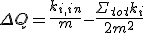 \Delta Q = \frac{k_{i,in}}{m} - \frac{\Sigma_{tot} k_i}{2m^2}
