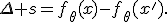 \Delta s=f_\theta(x)-f_\theta(x').