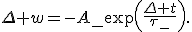 \Delta w=-A_-\exp\left(\frac{\Delta t}{\tau_-}\right).
