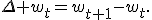 
\Delta w_t=w_{t+1}-w_t.
