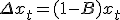 \Delta x_t = (1 - B) x_t
