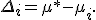\Delta_i = \mu^* - \mu_i.