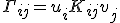 \Gamma_{ij} = u_i K_{ij} v_j