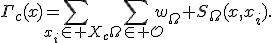 \Gamma_c(x)=\sum_{x_i\in X_c}\sum_{\Omega\in\mathcal O}w_\Omega S_\Omega(x,x_i).