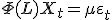 \Phi(L) X_t = \mu + \varepsilon_t