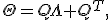 
\Theta
=
Q\Lambda Q^T,
