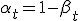 \alpha_t = 1 - \beta_t