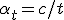\alpha_t=c/t