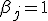 \beta_j=1