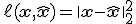 \ell(\mathbf{x}, \hat{\mathbf{x}}) = \|\mathbf{x} - \hat{\mathbf{x}}\|_2^2