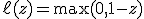\ell(z)=\max(0,1-z)