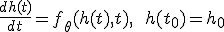 \frac{dh(t)}{dt} = f_\theta(h(t), t), \qquad h(t_0) = h_0