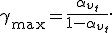 \gamma_{\max}={\alpha_{v_t}\over1-\alpha_{v_t}}.
