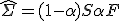 \hat{\Sigma} = (1 - \alpha) S + \alpha F