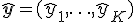 \hat{\mathbf{y}} = (\hat{y}_1,\ldots,\hat{y}_K)