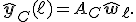 \hat{\mathbf{y}}_C(\ell)=A_C\hat{\mathbf{w}}_\ell.