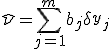 \hat{\nu} = \sum_{j=1}^m b_j \delta_{y_j}