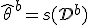 \hat{\theta}^{b} = s(\mathcal{D}^{b})