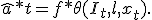 \hat{a}*t=f*\theta(I_t,l,x_t).