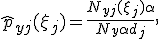 \hat{p}_{yj}(\xi_j) = \frac{N_{yj}(\xi_j) + \alpha}{N_y + \alpha d_j},