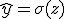 \hat{y} = \sigma(z)