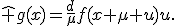 
\hat g(x)=\frac{d}{\mu}f(x+\mu u)u.
