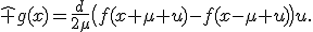 
\hat g(x)=
\frac{d}{2\mu}
\bigl(
f(x+\mu u)-f(x-\mu u)
\bigr)u.
