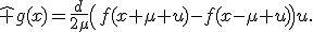 
\hat g(x)=
\frac{d}{2\mu}
\left(
f(x+\mu u)-f(x-\mu u)
\right)u.
