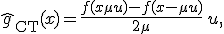 \hat g_{\text{CT}}(x) = \frac{f(x + \mu u) - f(x - \mu u)}{2\mu}\, u,