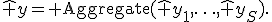\hat y={\rm Aggregate}(\hat y_1,\ldots,\hat y_S).