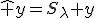 \hat y=S_\lambda y