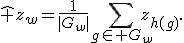 \hat z_w=\frac{1}{|G_w|}\sum_{g\in G_w}z_{h(g)}.