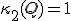 \kappa_2(Q) = 1