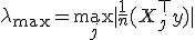 \lambda_{\max} = \max_j |\frac{1}{n} (X_j^\top y)|