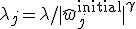 \lambda_j = \lambda / |\widehat{w}_j^{\text{initial}}|^\gamma