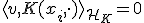 \langle v, K(x_i, \cdot) \rangle_{\mathcal{H}_K} = 0