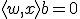 \langle w, x \rangle + b = 0