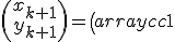\left(\begin{array}{c}x_{k+1}\\y_{k+1}\end{array}\right)=\left(\begin{array}{cc}1&-\eta\\ \eta&1\end{array}\right)\left(\begin{array}{c}x_k\\y_k\end{array}\right).