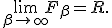\lim_{\beta\to\infty}F_\beta=R.
