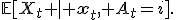 \mathbb{E}[X_t \mid \mathbf{x}_t, A_t=i].