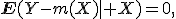 
\mathbf{E}(Y-m(X)\mid X)=0,
