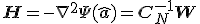 \mathbf{H} = -\nabla^2 \Psi(\mathbf{\hat{a}}) = \mathbf{C}_N^{-1} + \mathbf{W}