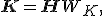 \mathbf{K} = \mathbf{H}W_K,