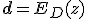 \mathbf{d} = E_D(z)
