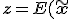 \mathbf{z} = E(\tilde{\mathbf{x}}; \theta_E)